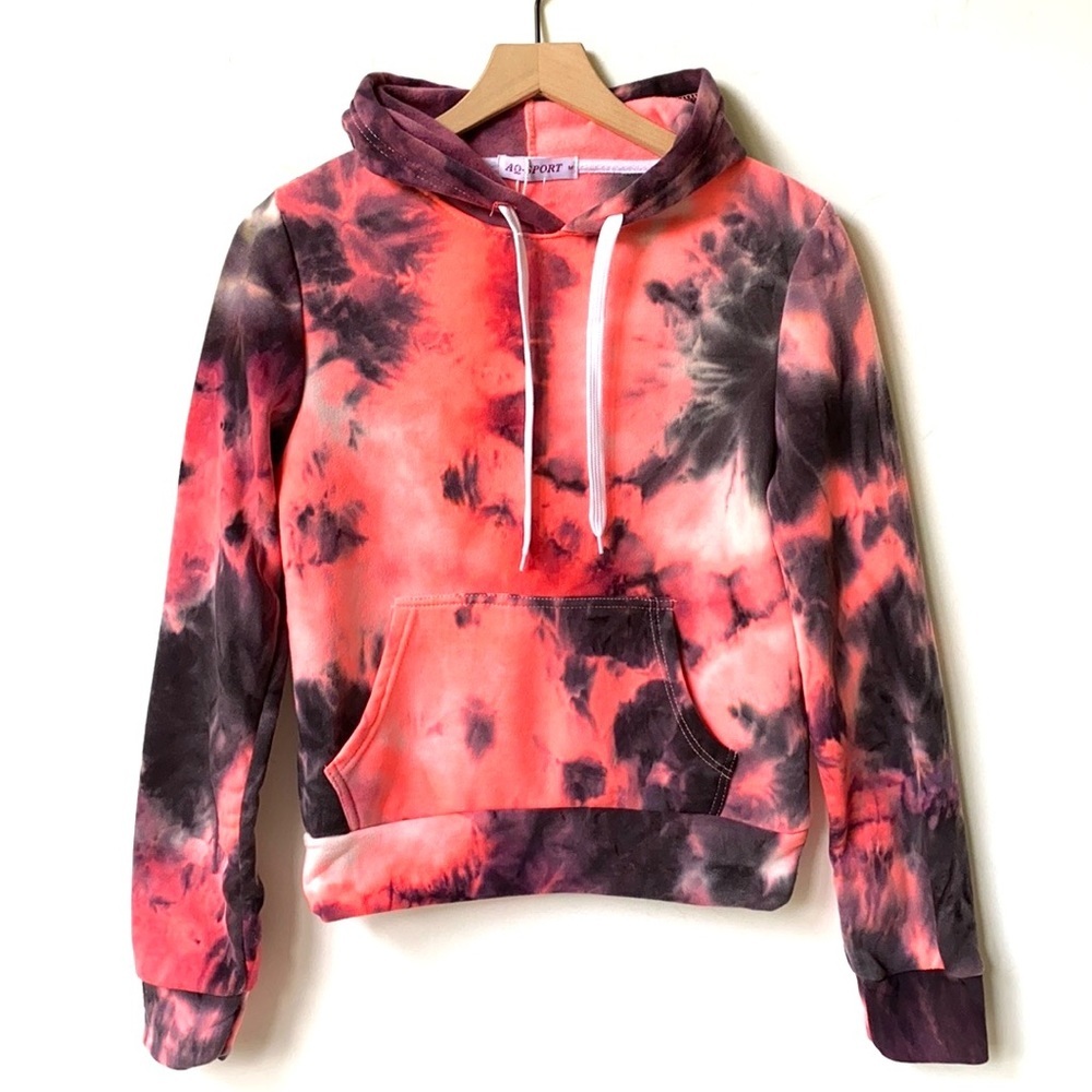 AQ-Sport Tie-dye long sleeve hooded, Size M, NWT